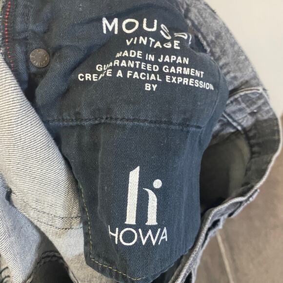 Moussy Vintage Howa Slim Fit Jeans Medium Grey Distressed Raw Hem Sz 30 - Picture 11 of 16